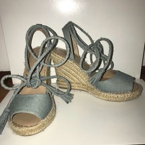 Light Blue Wrap Around Wedges